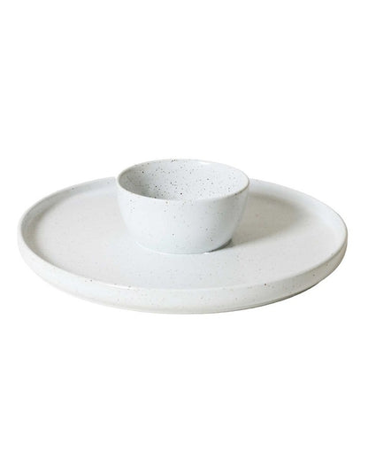 Natural Home Chip and Dip Platter 25x6cm in White