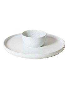 Natural Home Chip and Dip Platter 25x6cm in White