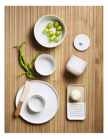 Natural Home Condiment Bowls with Lid Set of 2 -360ml in White