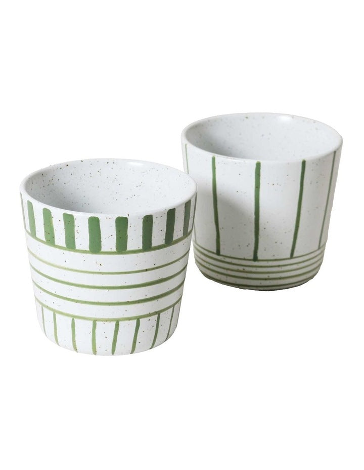 Mediterranean Tumblers Set of 2 240ml in Green