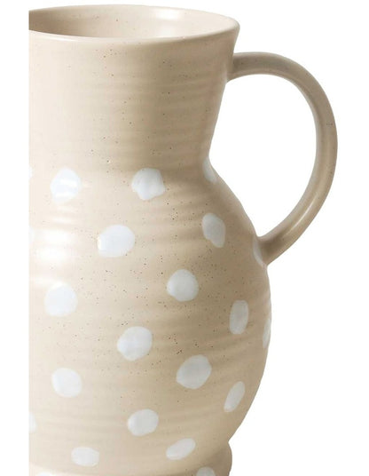 Creative Kitchen Pitcher Handbrushed Polka Dots 1.5L in Cream