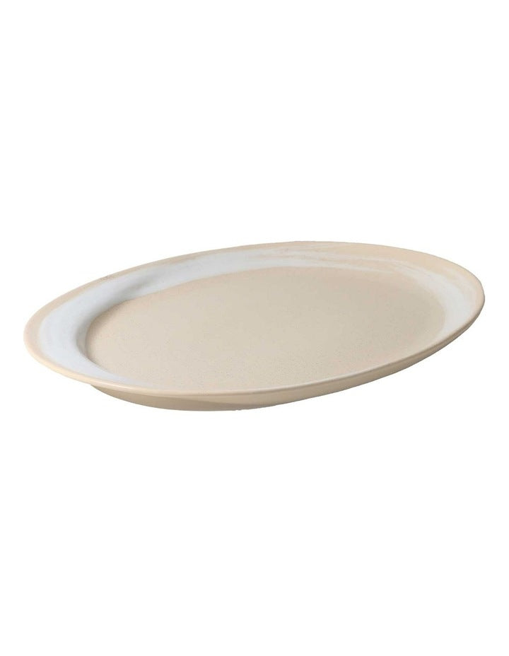 Creative Kitchen Curved Oval Tray 40x30cm in Cream
