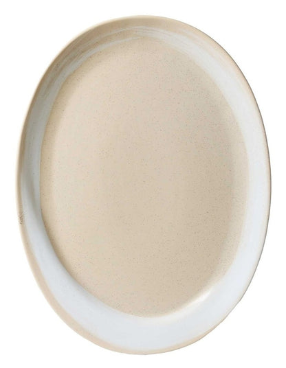 Creative Kitchen Curved Oval Tray 40x30cm in Cream