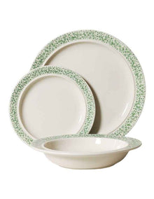 Willowfield Dinner Set 12 Piece in Vintage White/Green