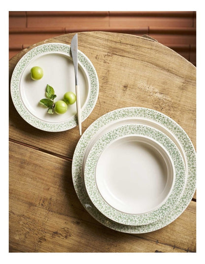 Willowfield Dinner Set 12 Piece in Vintage White/Green
