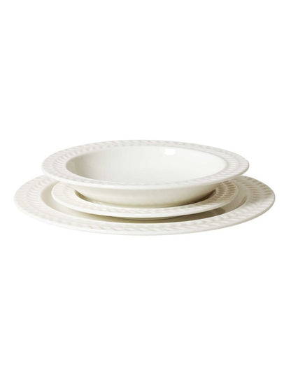 Wreath Dinner Set 12pc in White