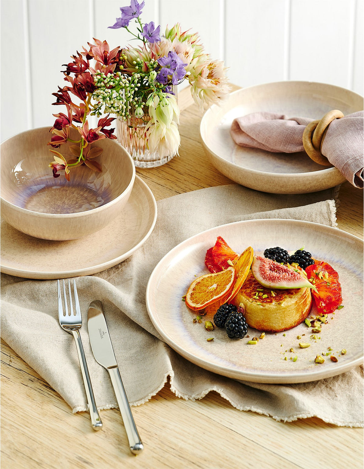 Perlemor Sand Dinner Set for One 4pce