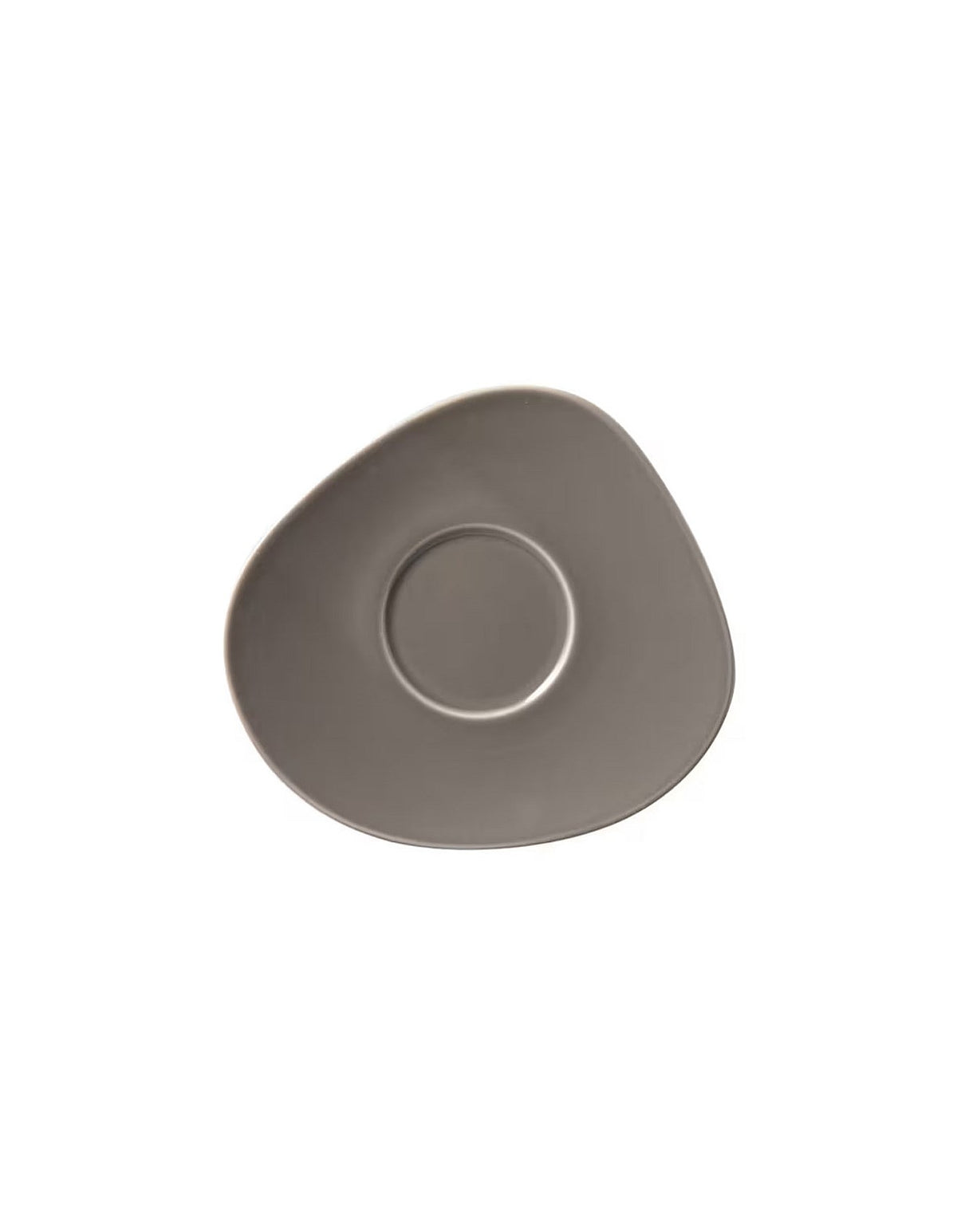 Organic Taupe Saucer Coffee Cup 17.5cm