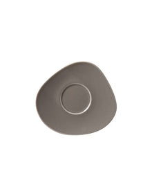 Organic Taupe Saucer Coffee Cup 17.5cm