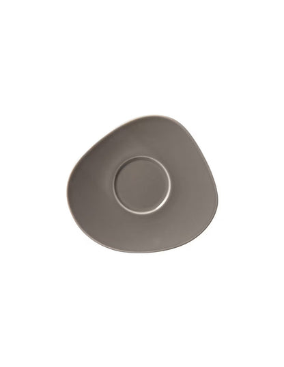 Organic Taupe Saucer Coffee Cup 17.5cm