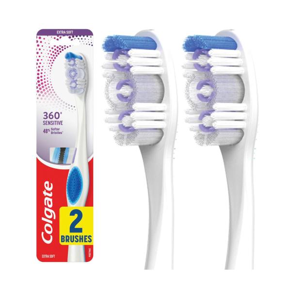 COLGATE 360 DEGREE SENSITIVE TOOTHBRUSH 2 PACK