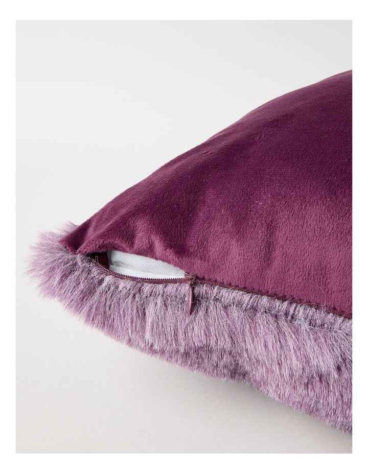 Faith Faux Fur Cushion in Berry