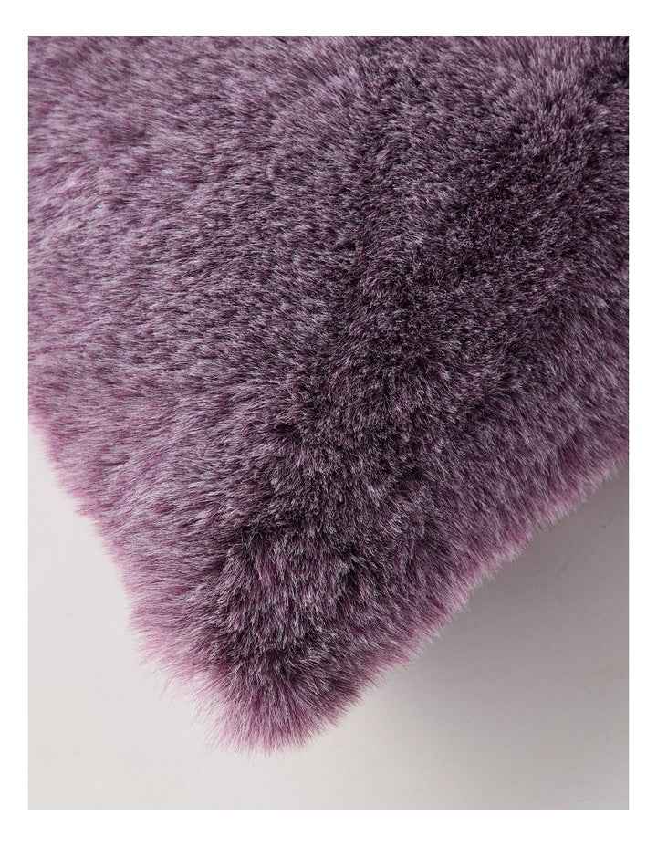 Faith Faux Fur Cushion in Berry