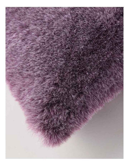 Faith Faux Fur Cushion in Berry