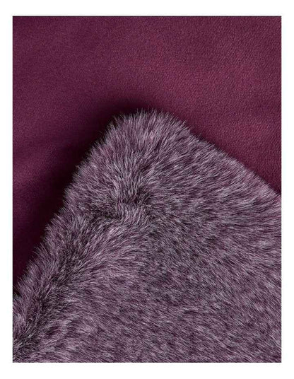 Faith Faux Fur Throw in Berry