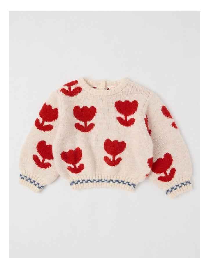 Indy Tulip Jumper in Oat Marle