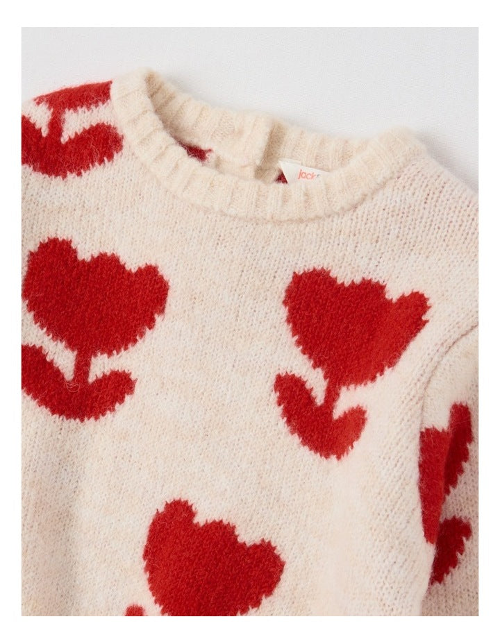Indy Tulip Jumper in Oat Marle
