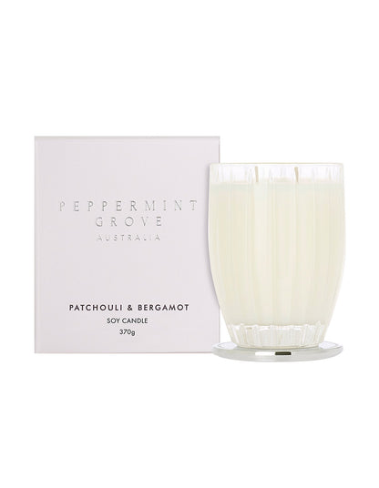 Patchouli & Bergamot Large Soy Candle 370g