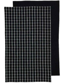 Hemingway Kitchen Towel 2 Pack in Black