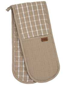 Hemingway Double Oven Mitt in Taupe
