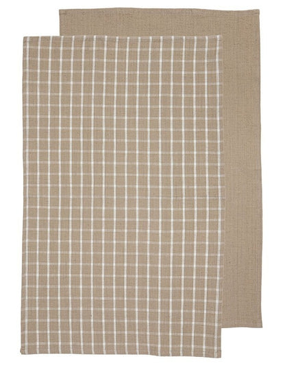 Hemingway Kitchen Towel 2 Pack in Taupe