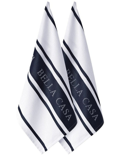 Bella Casa Kitchen Towel 2 Pack in Navy