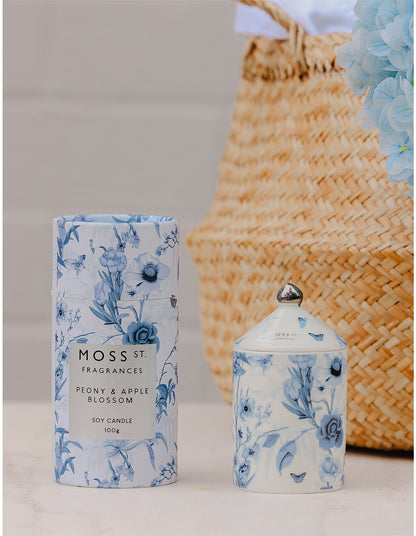 Peony & Apple Blossom Mini Ceramic Candle 100g