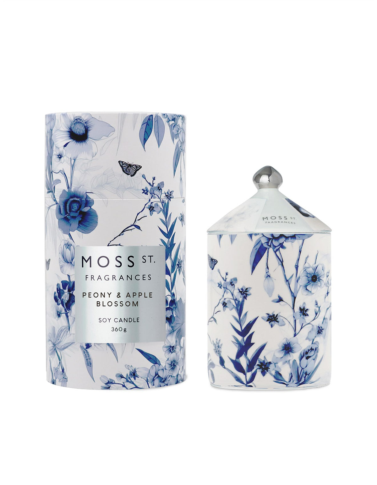 Peony & Apple Blossom Large Ceramic Candle 360g