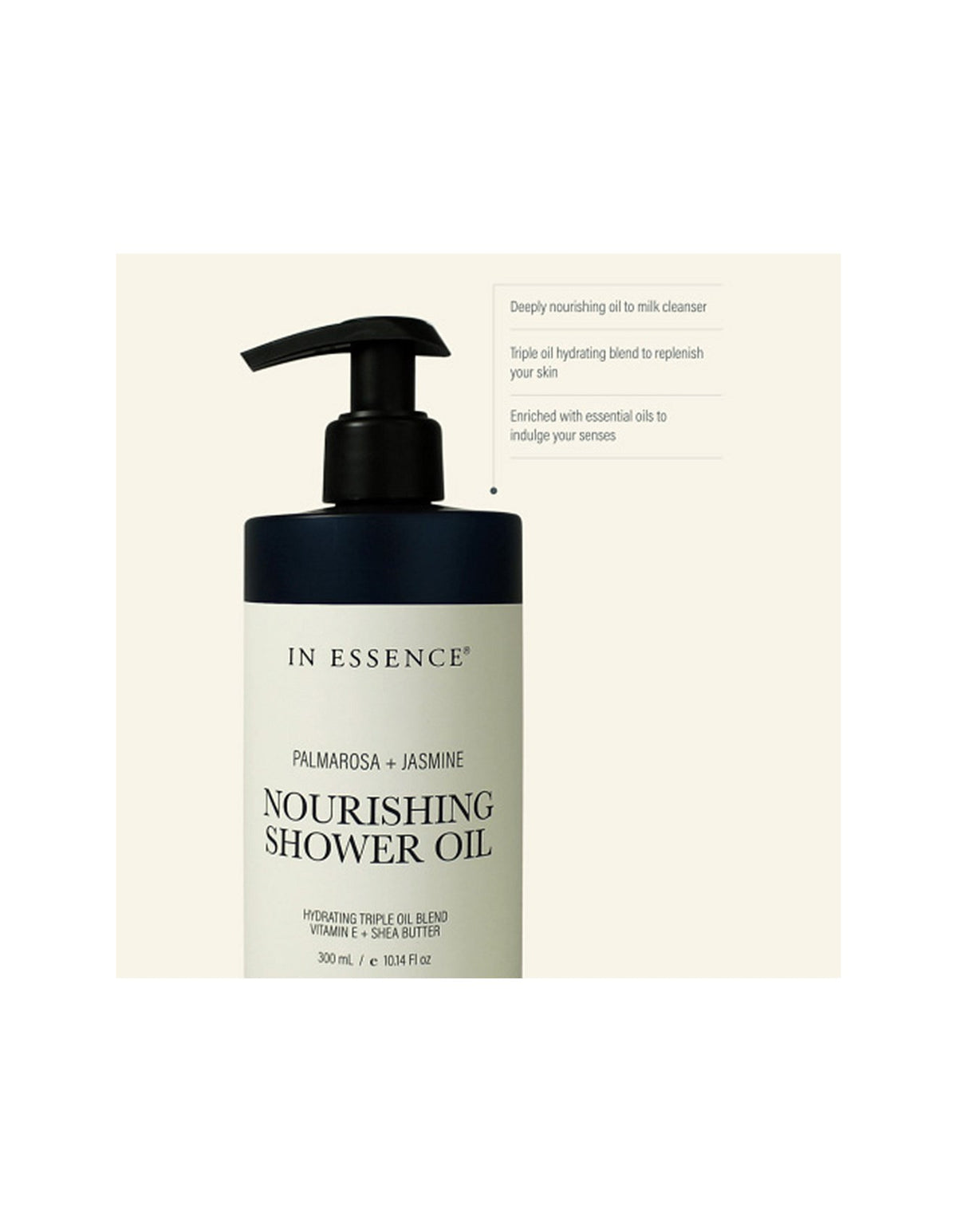 Palmarosa + Jasmine Nourishing Shower Oil 300ml