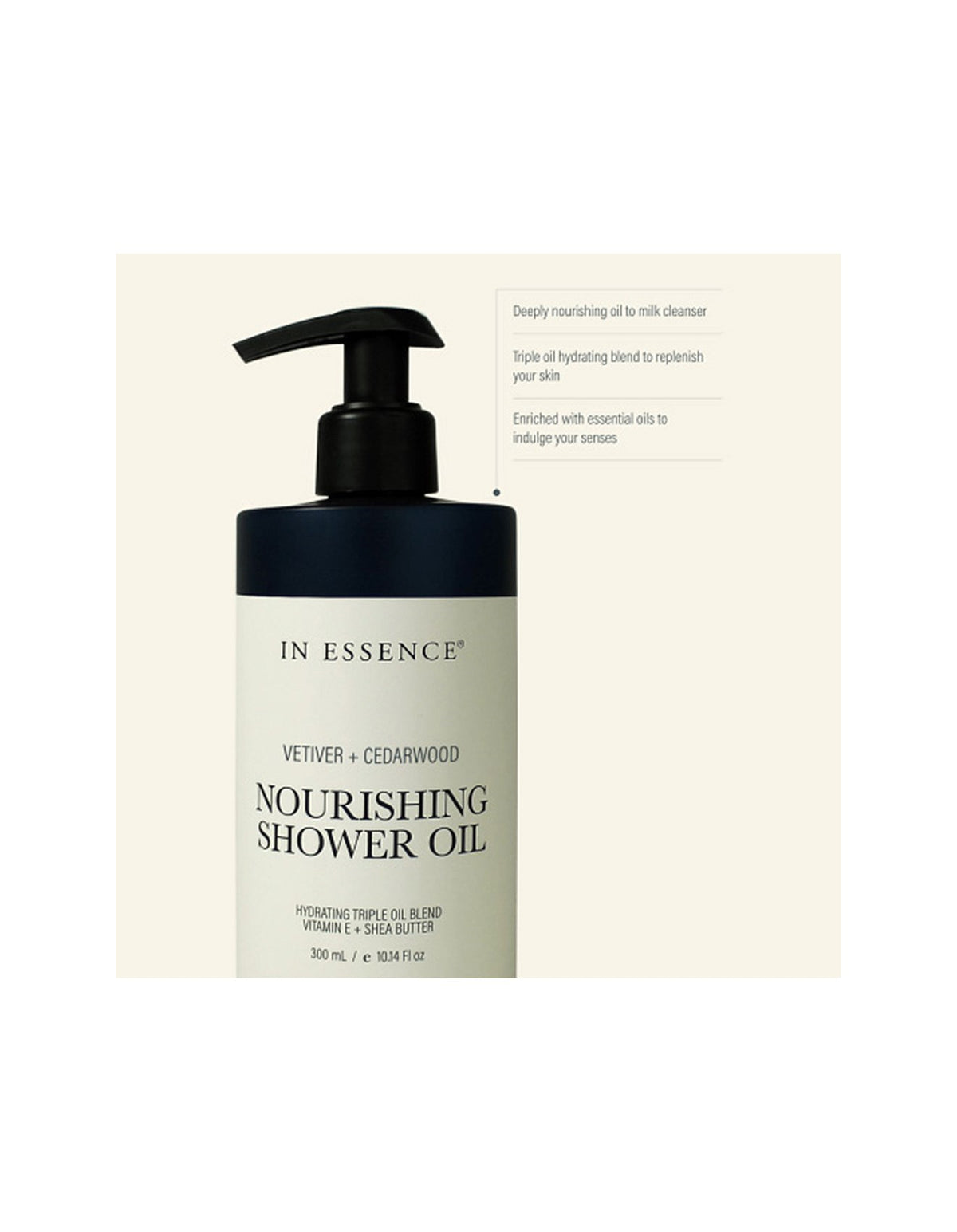 Vetiver + Cedarwood Nourishing Shower Oil 300ml