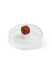 Glass Candle Lid Red Jasper