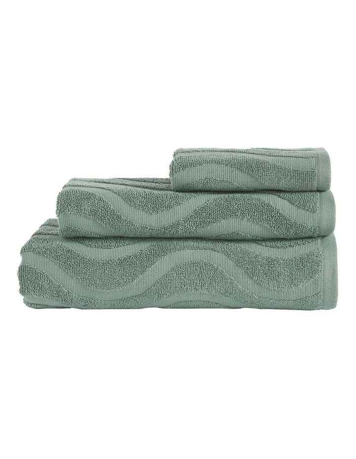 Istoria Home Wave Towel Range in Green