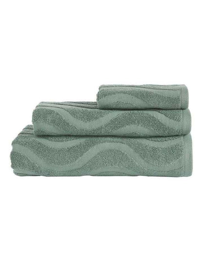 Istoria Home Wave Towel Range in Green