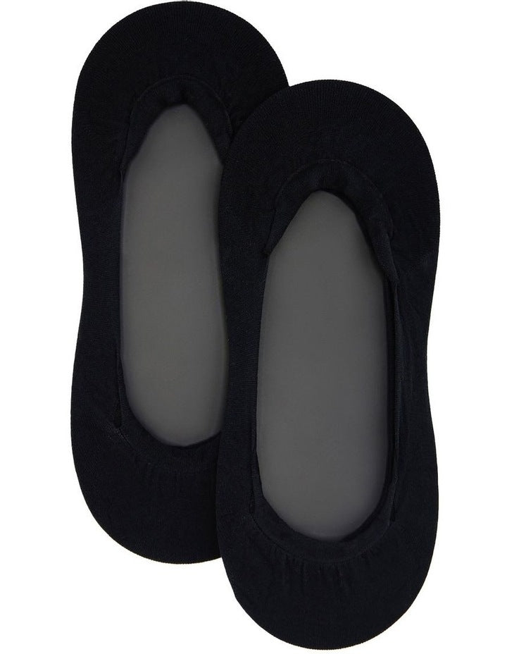 No Sweat Footlet Socks 2 Pack in Black