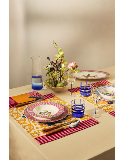 Sariska 27cm 3 Piece Porcelain Plate Set Pink