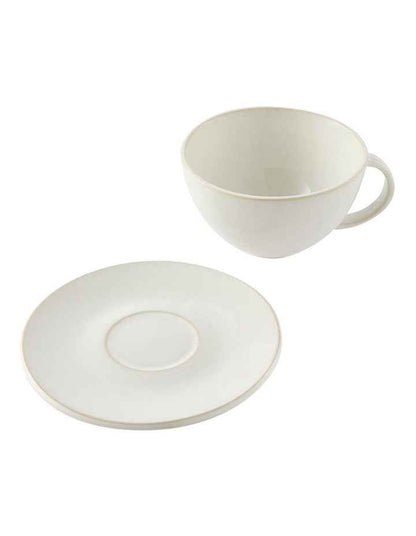 Riley Teacup And Saucer 15cm in White
