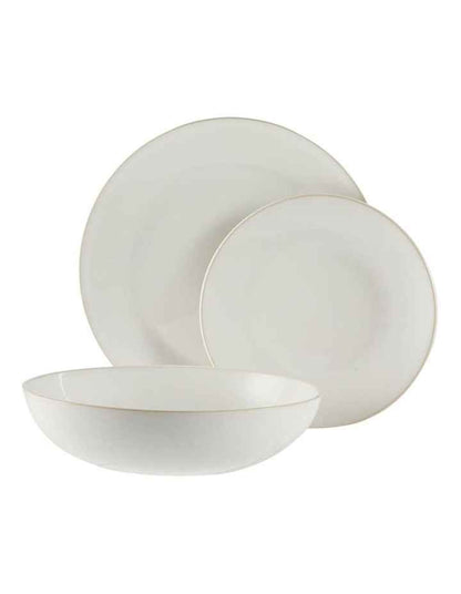 Riley Dinner Set 12 Piece in White