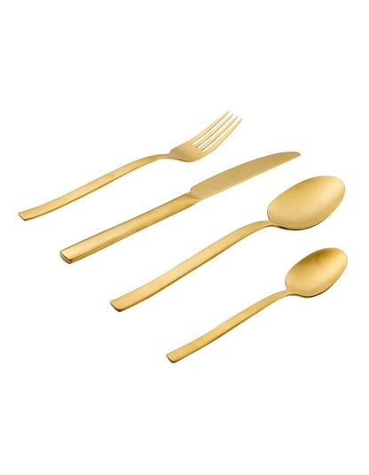 Monaco 16pc Cutlery Set Gold