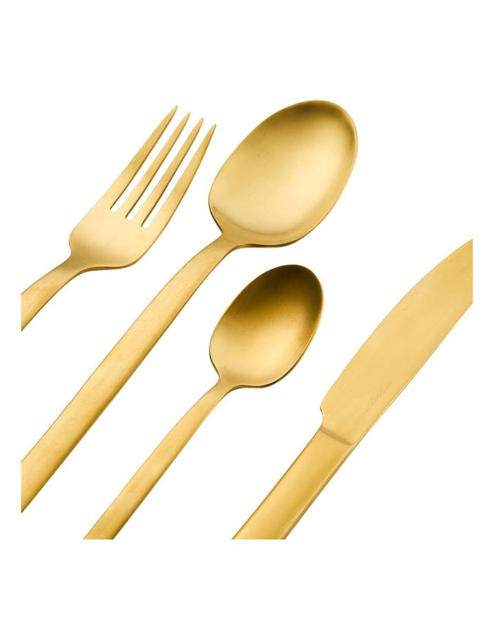 Monaco 16pc Cutlery Set Gold