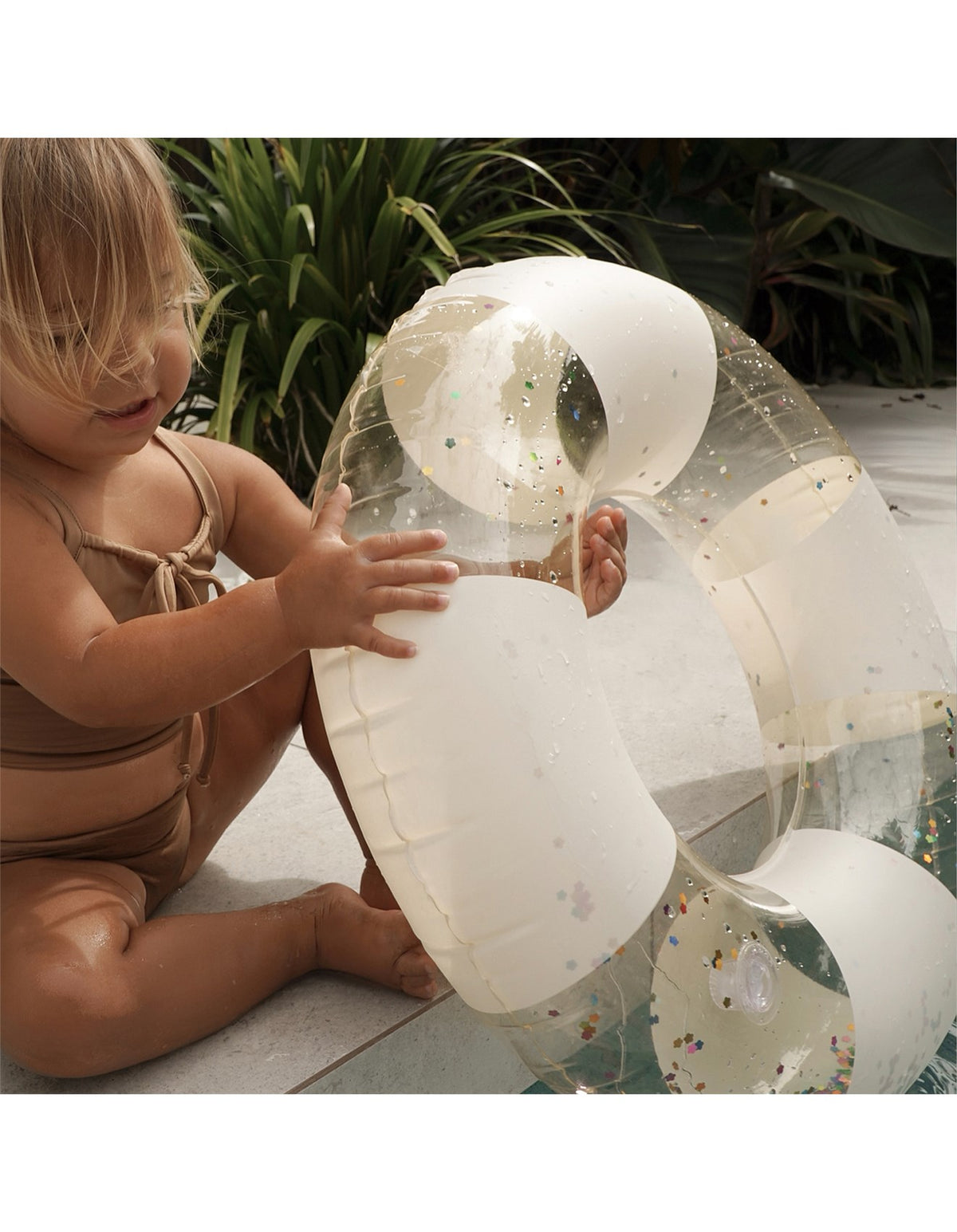 MINI TUBE POOL RING COTTON CANDY STRIPE