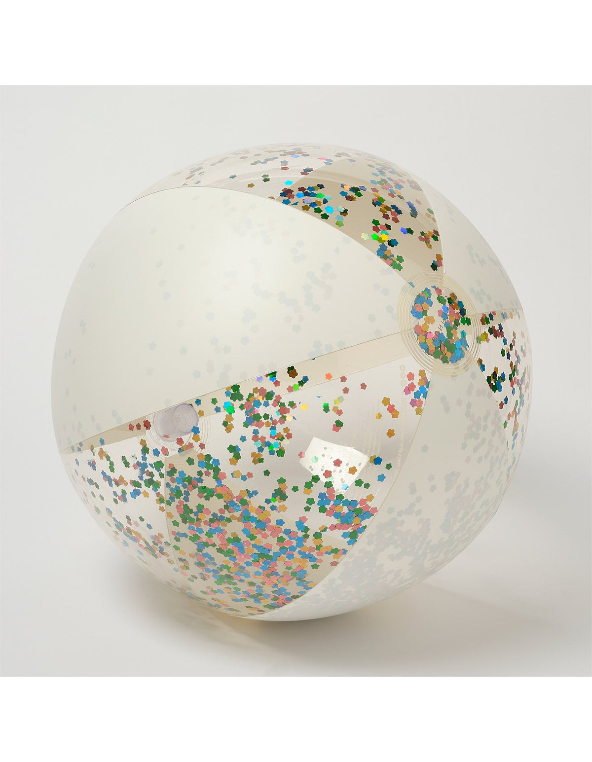 INFLATABLE BEACH BALL COTTON CANDY GLITTER