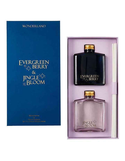 Wonderland Jinglebloom/Evergreen Berry Diffuser 160ml Set Of 2