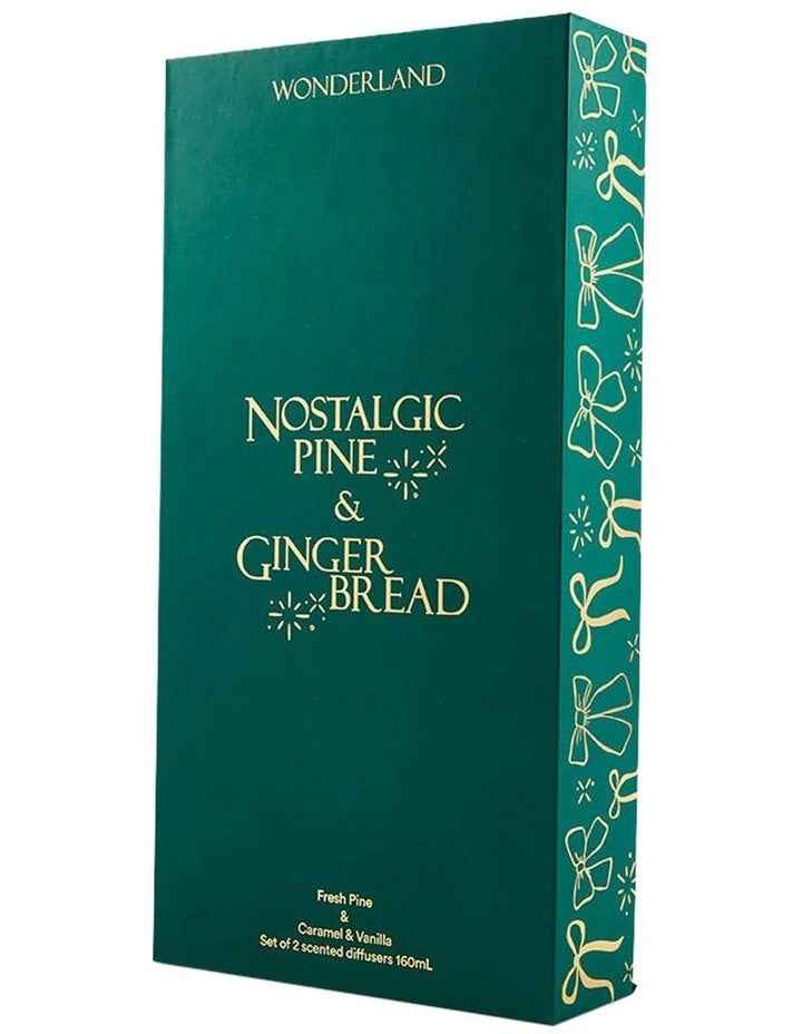 Wonderland Nostalgic Pine/Gingerbread Diffuser 160ml Set Of 2