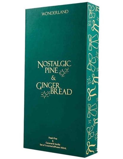 Wonderland Nostalgic Pine/Gingerbread Diffuser 160ml Set Of 2