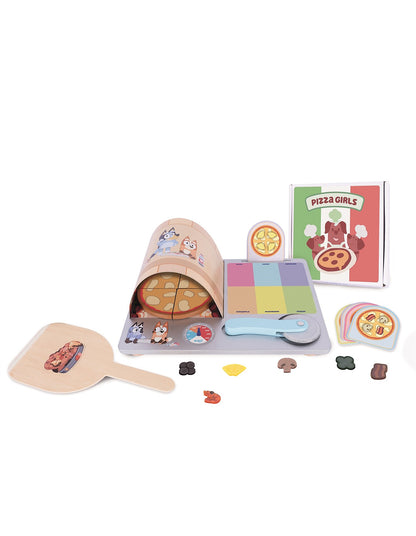 BLUEY WOODEN PIZZA GIRLS SET