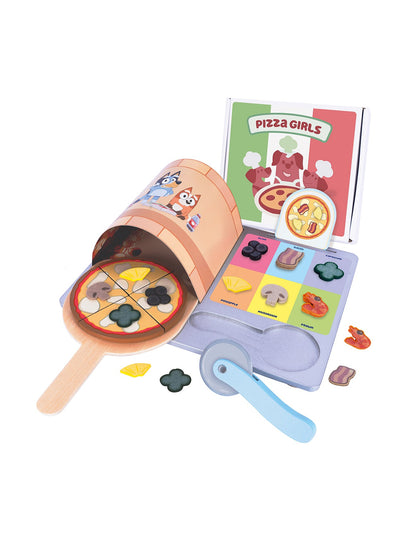 BLUEY WOODEN PIZZA GIRLS SET
