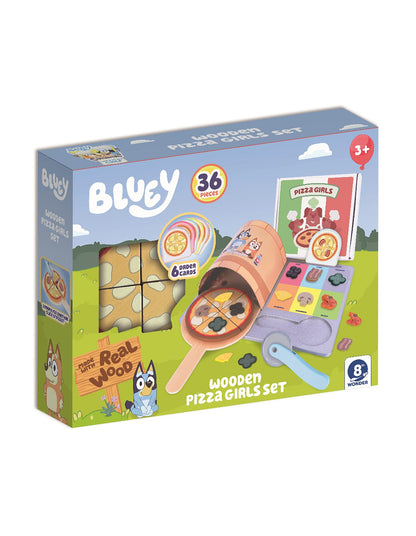 BLUEY WOODEN PIZZA GIRLS SET