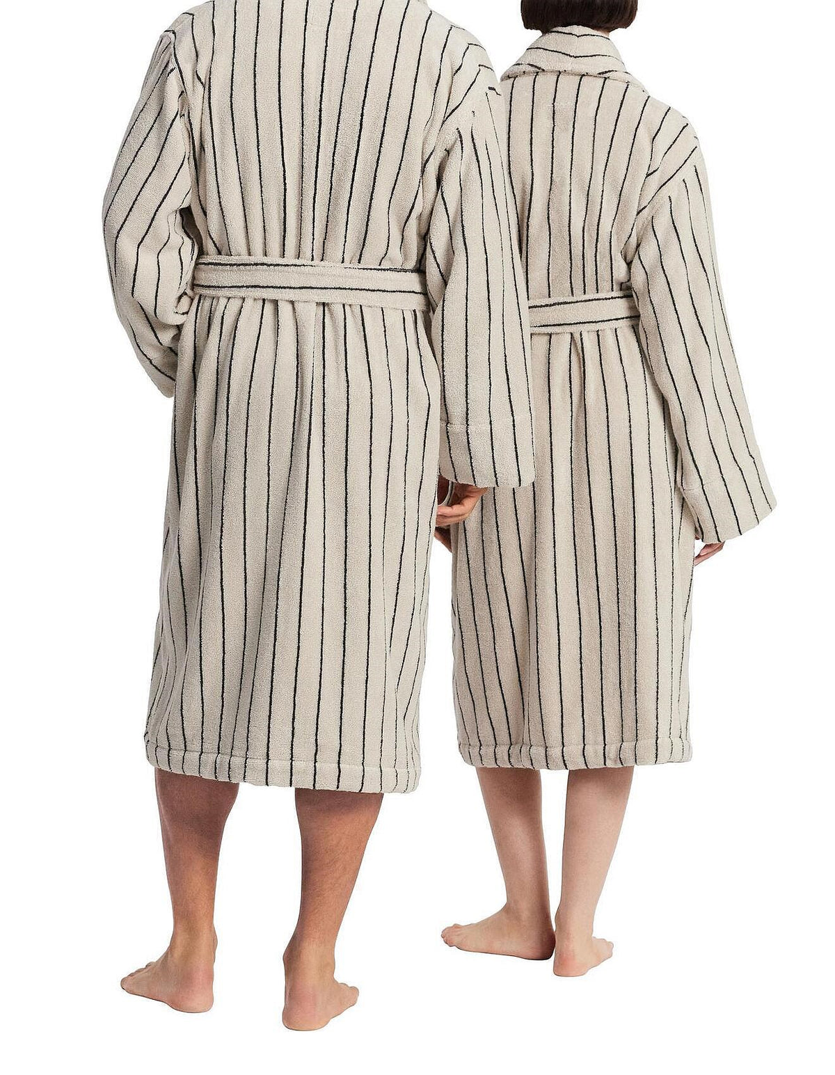 AVEN STRIPE ROBE IN LIMESTONE - LXL