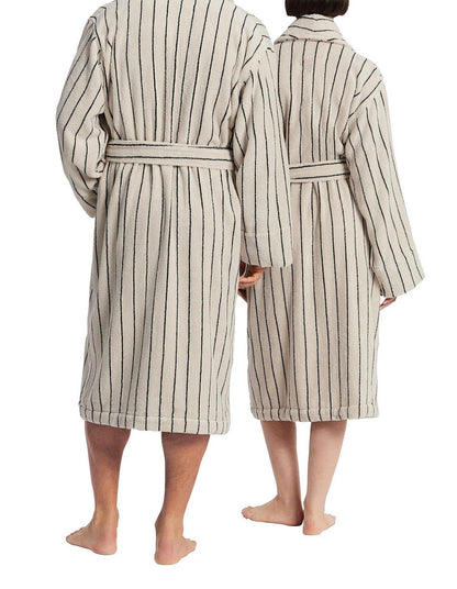 AVEN STRIPE ROBE IN LIMESTONE - LXL