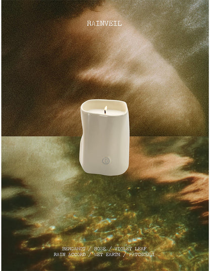 Rainveil 12cm Ceramic Soy Wax Candle White